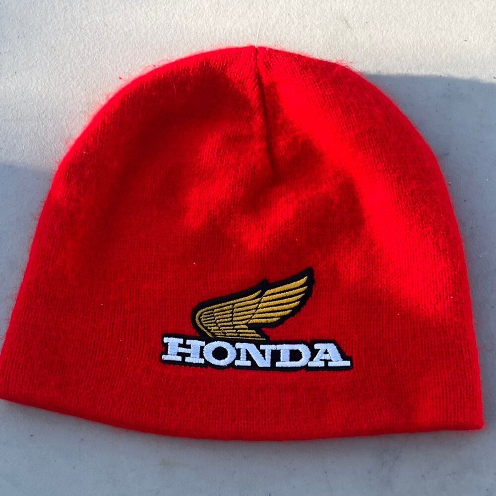 Honda Red Knit Beanie Hat – Wing Logo | Metro